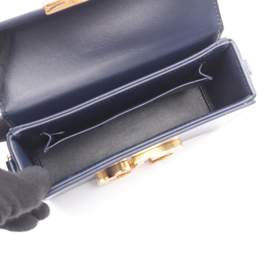 CHRISTIAN DIOR Blue Leather Shoulder Bag - Picture 3 of 10
